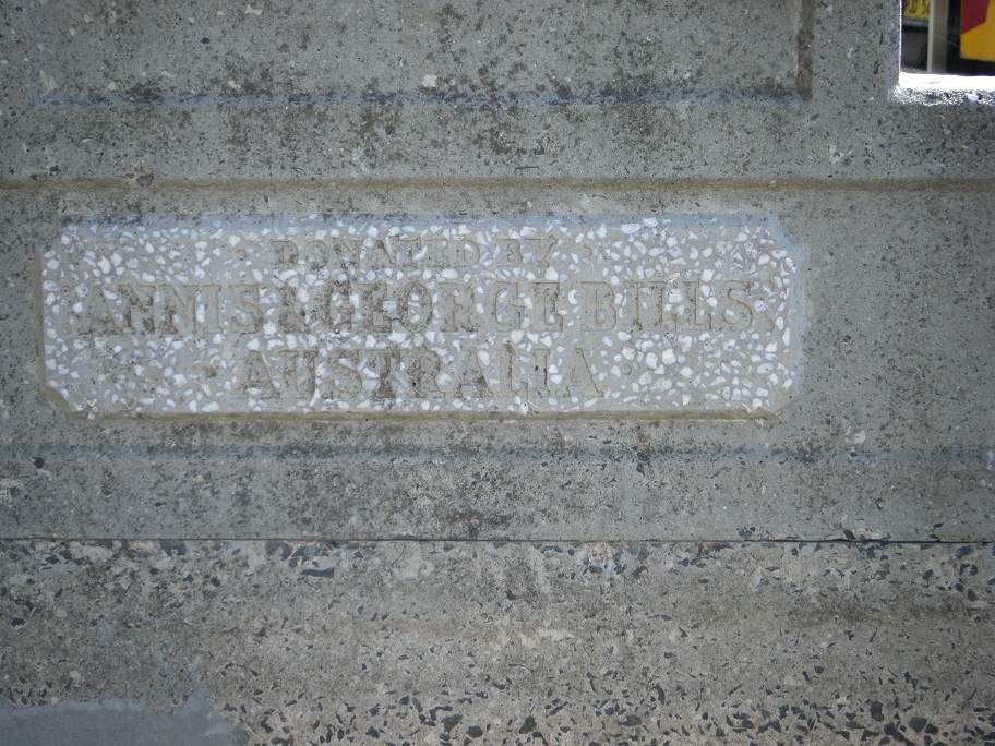 Horse Trough donated by George and Annis Bills North Richmond NSW