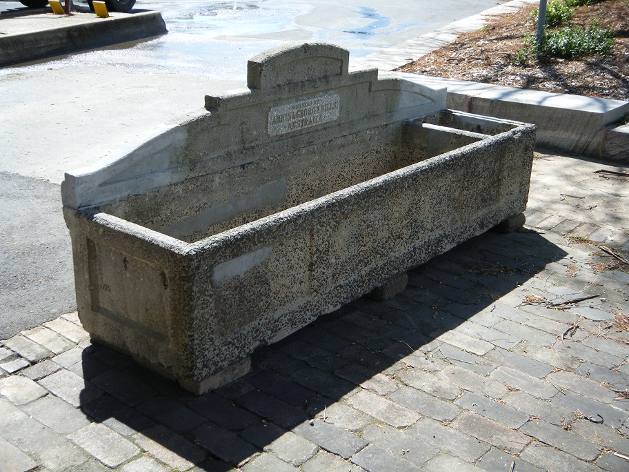 Horse Trough donated by George and Annis Bills North Richmond NSW